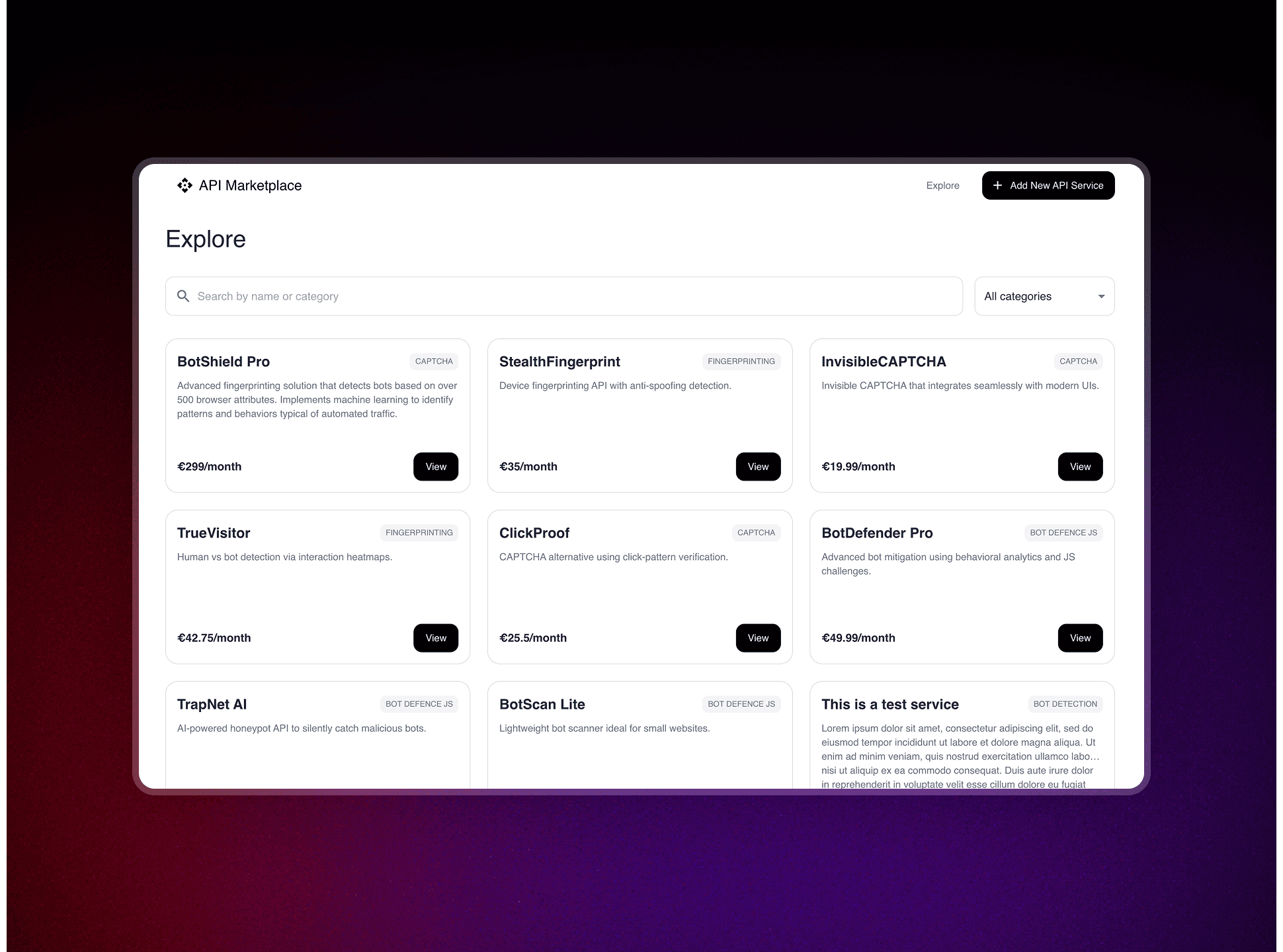 API Marketplace