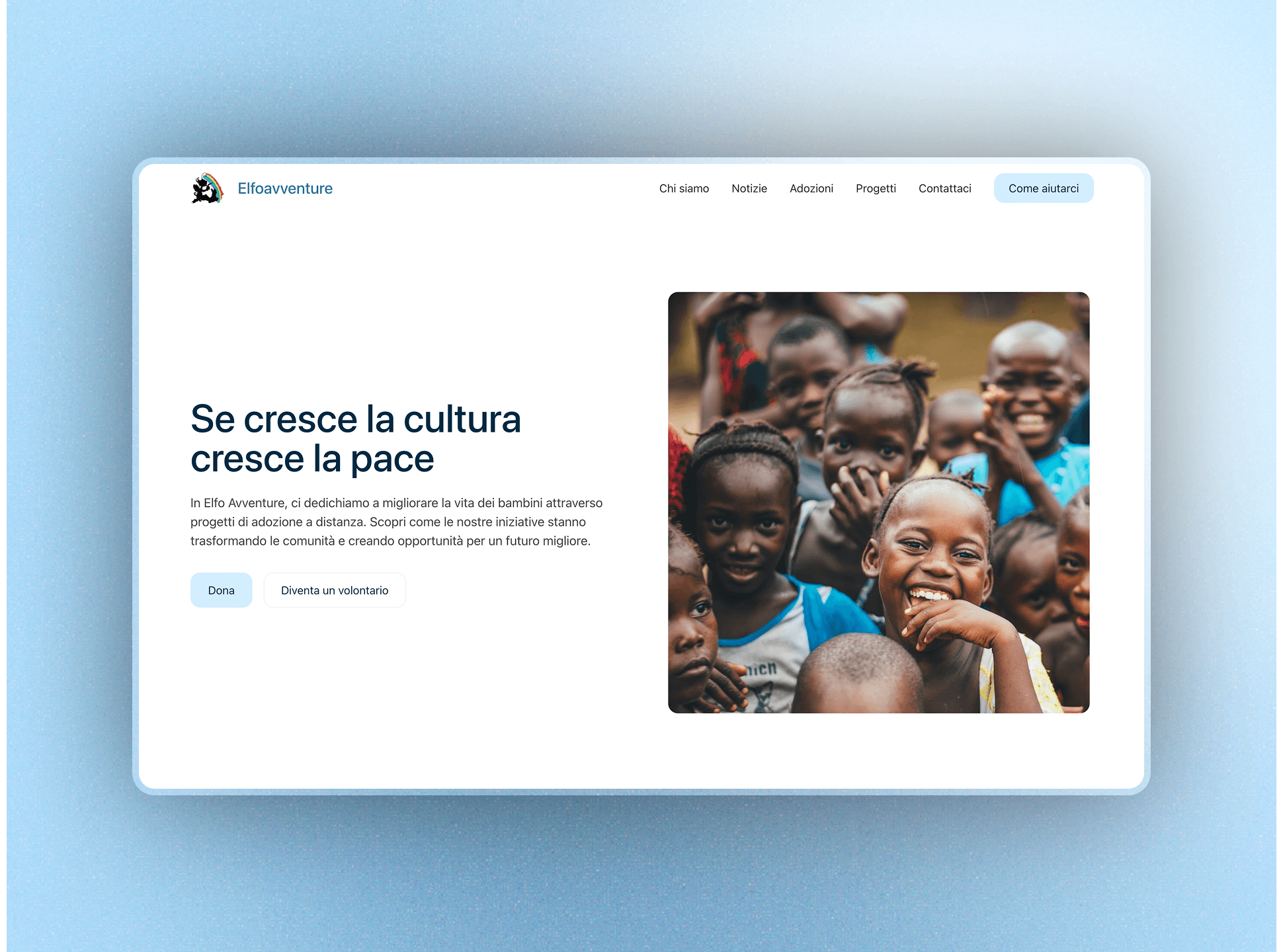 Sviluppo sito web per no-profit