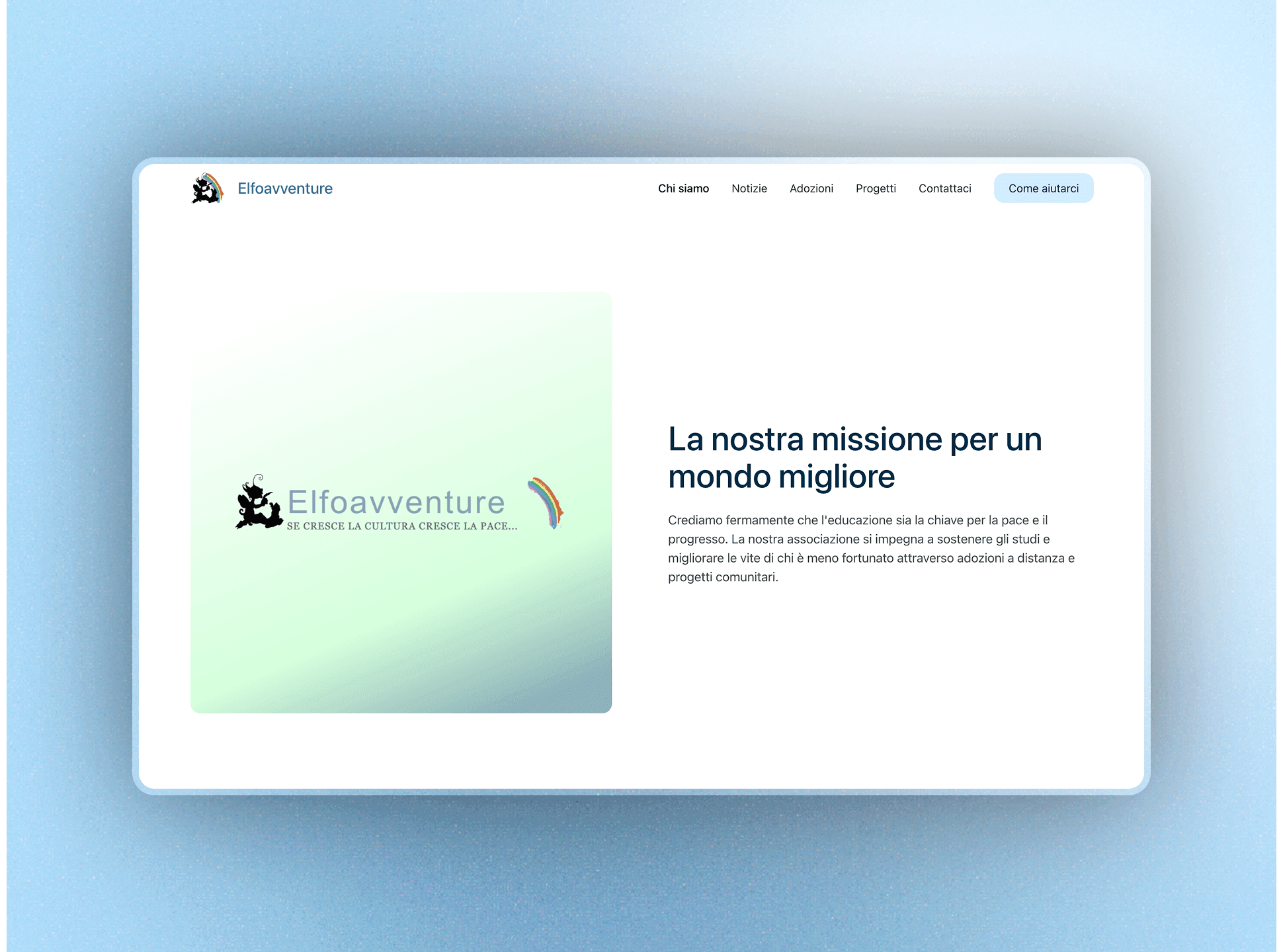 Sviluppo sito web per no-profit